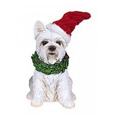 Χριστουγεννιάτικο Διακοσμητικό Σκυλάκι με Σκουφάκι -  Τεριέ (13cm)